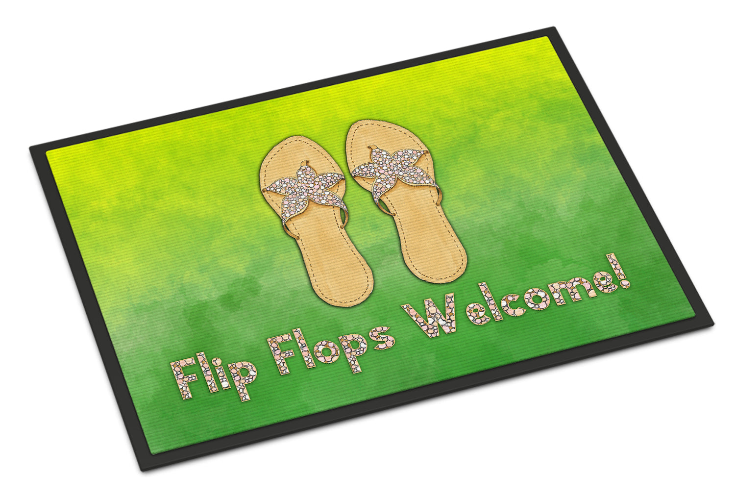 Flip Flops Welcome Doormat Indoor Outdoor 24H X 36W Front Door Mat Rugs for Entryway, Non Slip Washable Low Pile,