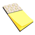 Watercolor Leaves Pink Watercolor Sticky Note Holder Refillable Dispenser Desk Accessory 3x3 Pad Gift