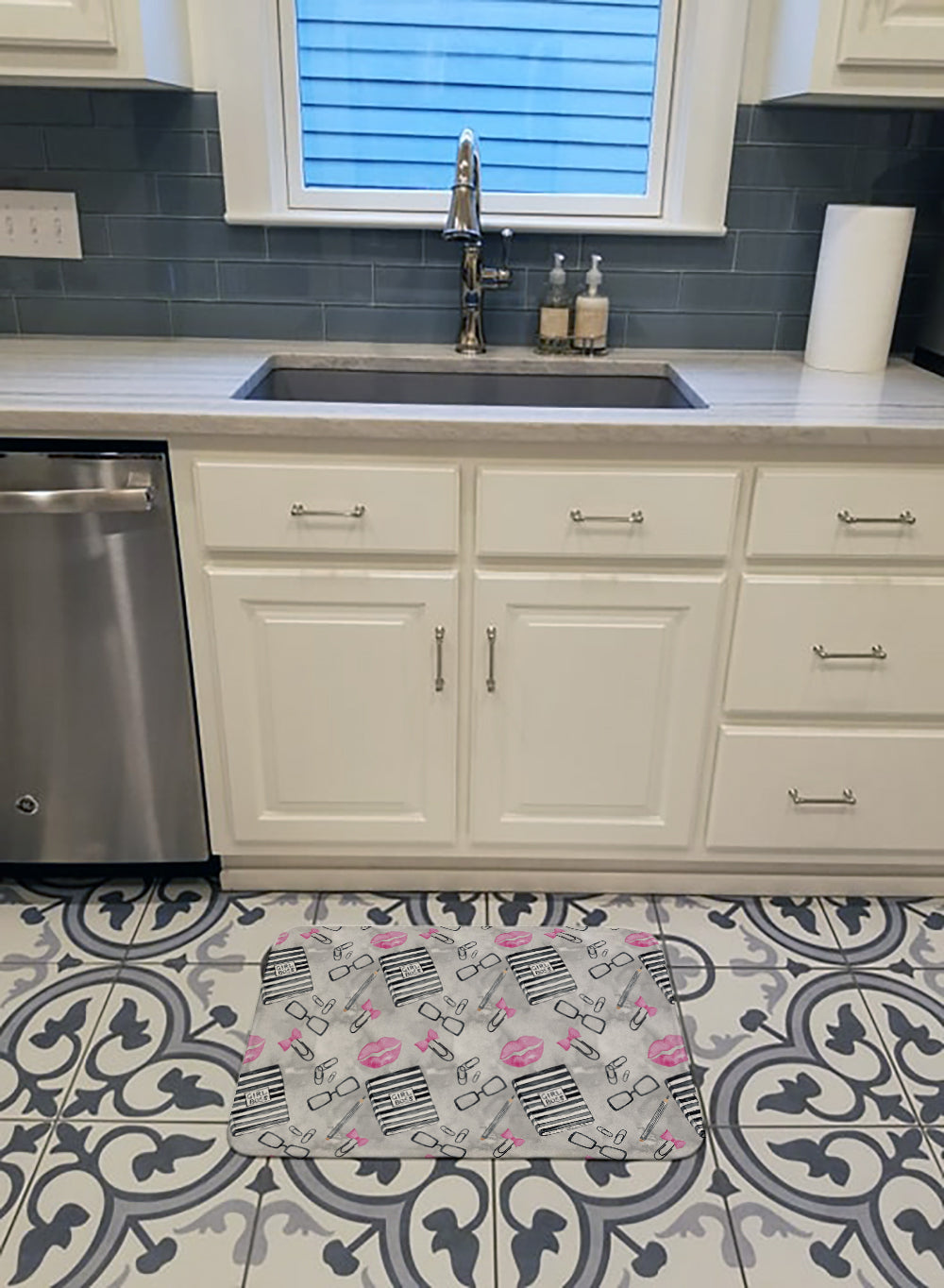 Watercolor Girl Boss Journaling Memory Foam Kitchen Mat Machine Washable Anti-Fatigue Cushion Comfort Bath or Kitchen Rug