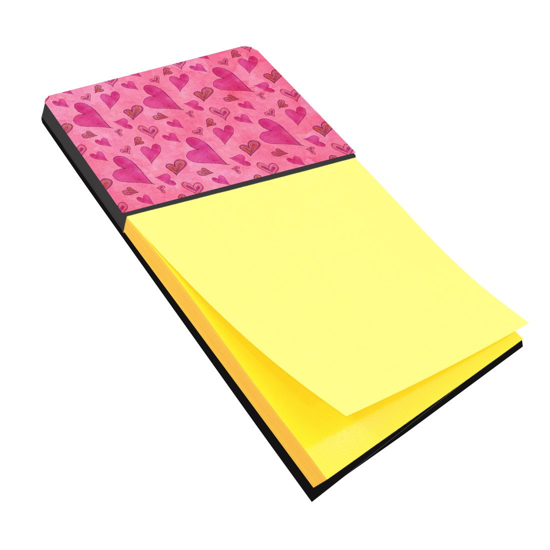 Watercolor Love and Hearts Watercolor Sticky Note Holder Refillable Dispenser Desk Accessory 3x3 Pad Gift