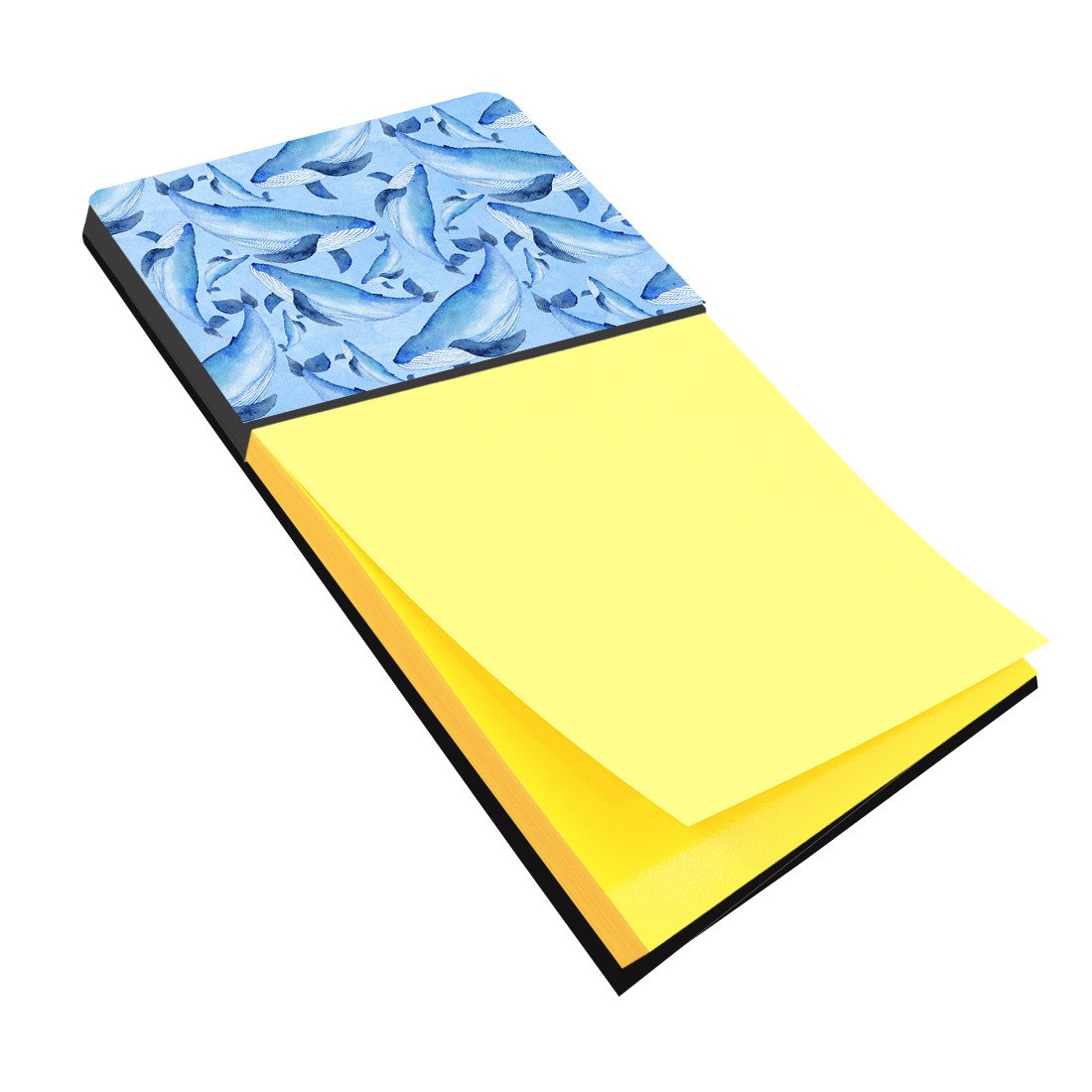 Watercolor Nautical Whales Watercolor Sticky Note Holder Refillable Dispenser Desk Accessory 3x3 Pad Gift