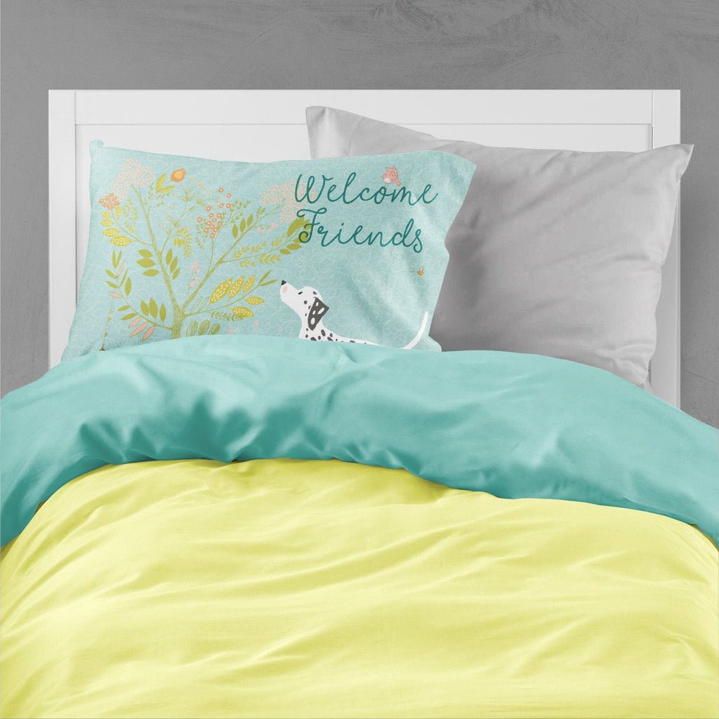 Welcome Friends Dalmatian Standard Pillowcase Lightweight Super Soft Easy Care Decorative Artwork Pillowcase, Standard