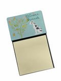 Welcome Friends Harlequin Great Dane Watercolor Sticky Note Holder Refillable Dispenser Desk Accessory 3x3 Pad Gift