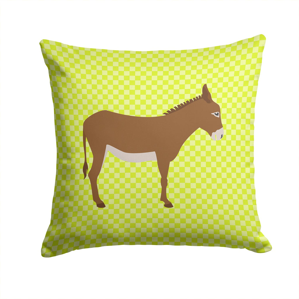 Cotentin Donkey Green Decorative Throw Pillow 14x14 Indoor Outdoor Accent Cushion, Fabric Cover with Insert for Sofa, Bed, Porch & Living Room