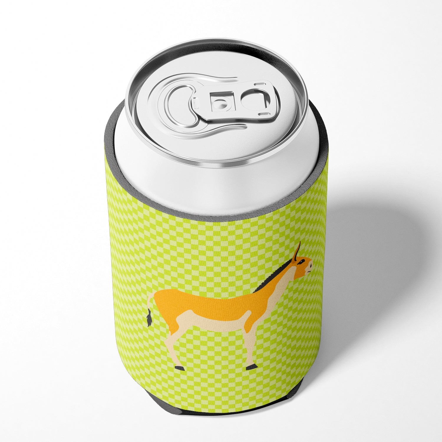Turkmenian Kulan Donkey Green Can or Bottle Hugger Cooler Sleeve for Standard 12 oz Cans, Insulated Foam Beer & Soda Can Hugger Reusable