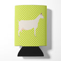 Saanen Goat Green Can or Bottle Hugger Cooler Sleeve for Standard 12 oz Cans, Insulated Foam Beer & Soda Can Hugger Reusable