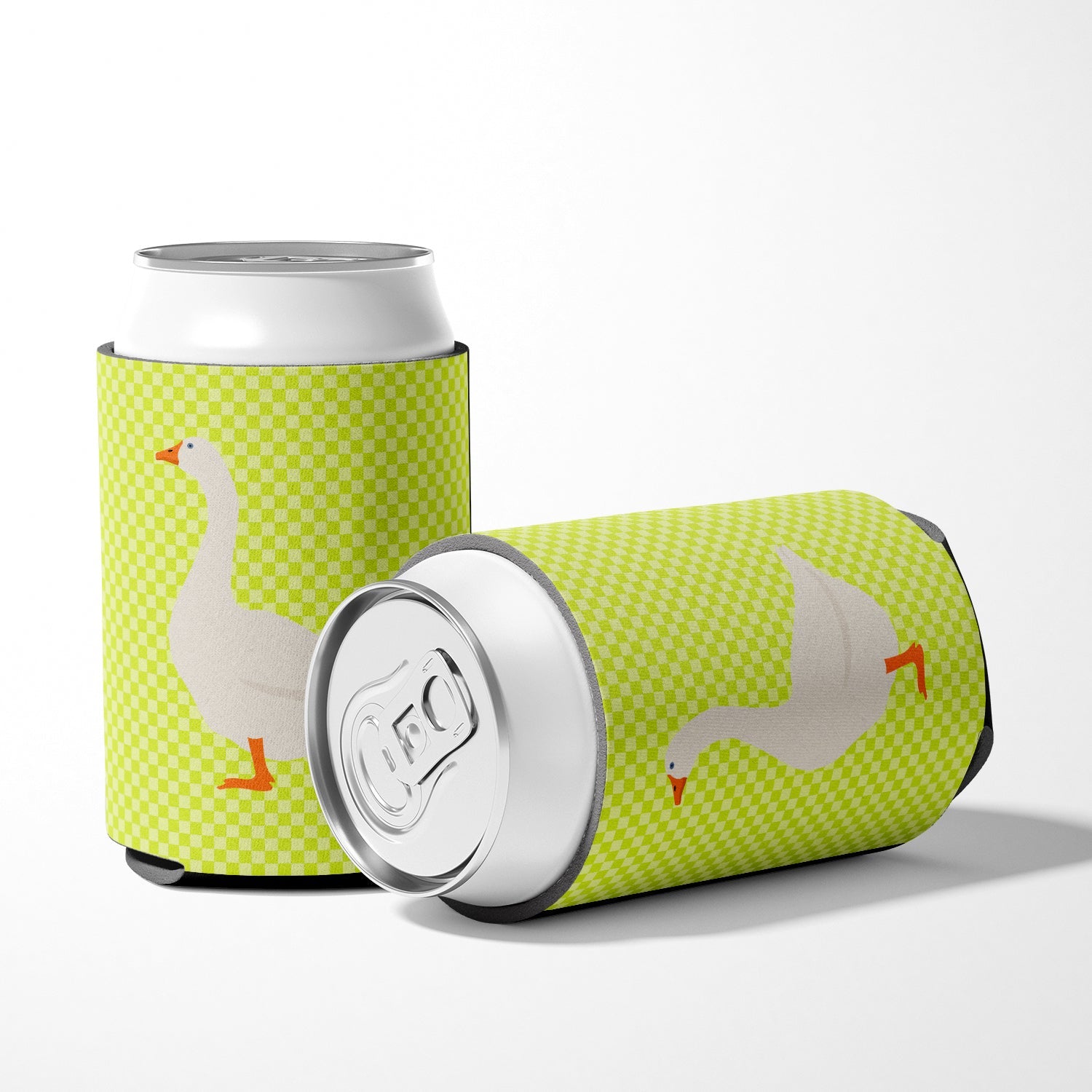 Embden Goose Green Can or Bottle Hugger Cooler Sleeve for Standard 12 oz Cans, Insulated Foam Beer & Soda Can Hugger Reusable
