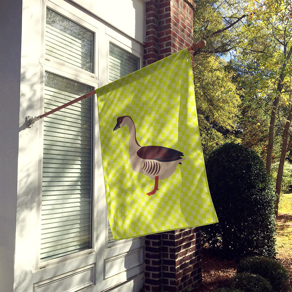 Chinese Goose Green House Flag 28x40 Porch Sleeve Pole Decorative Outside Yard Banner Artwork Wall Hanging, Polyester