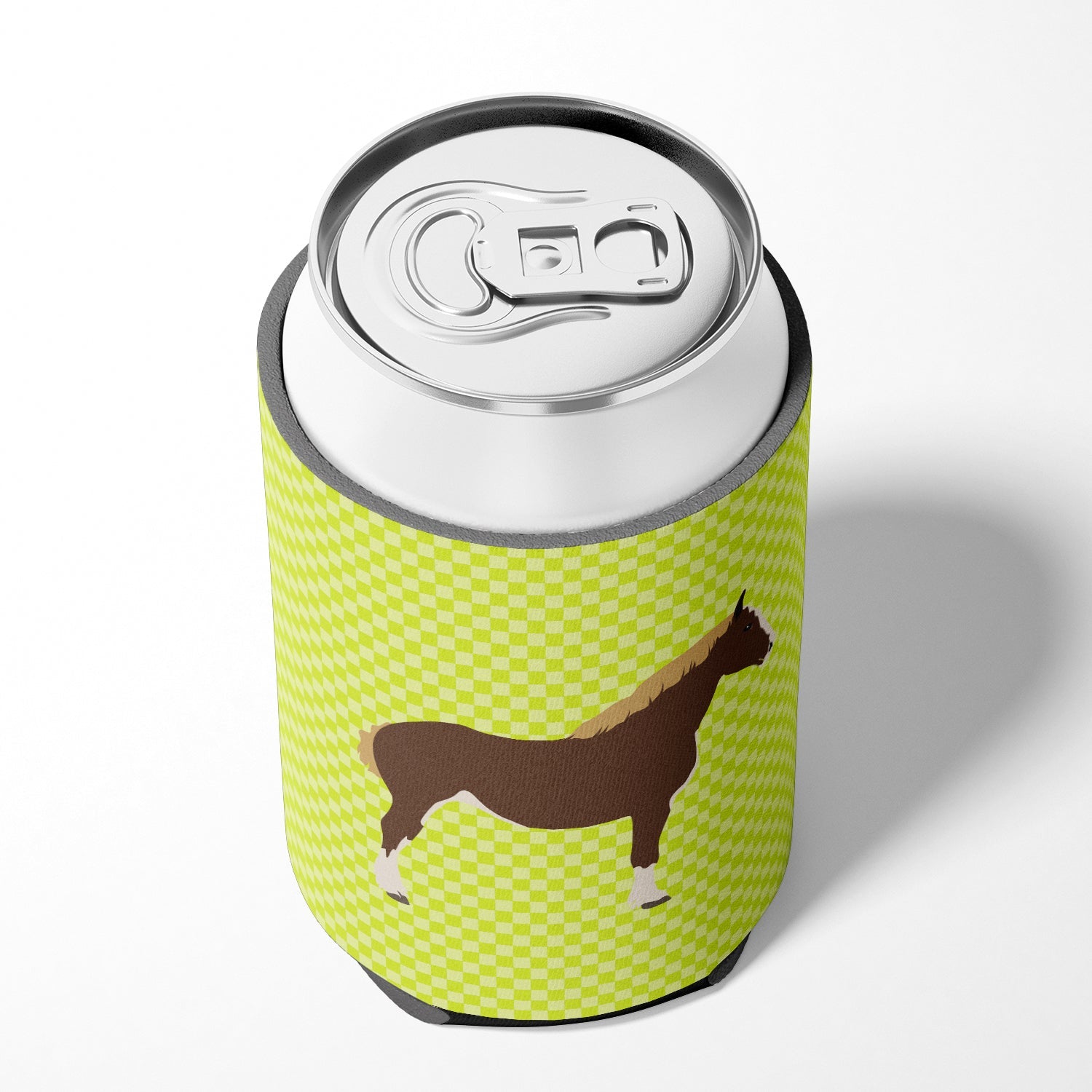 Percheron Horse Green Can or Bottle Hugger Cooler Sleeve for Standard 12 oz Cans, Insulated Foam Beer & Soda Can Hugger Reusable