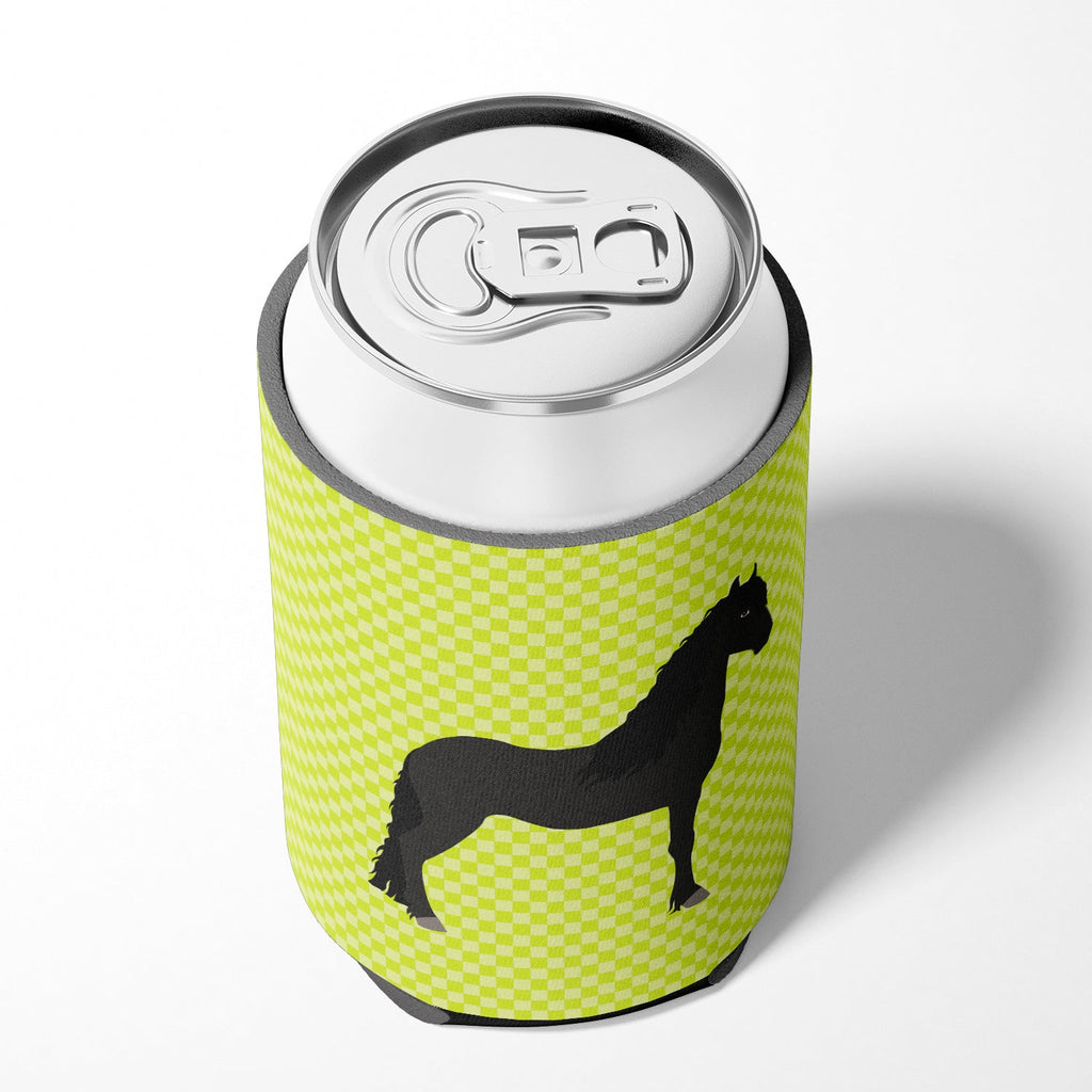 Friesian Horse Green Can or Bottle Hugger Cooler Sleeve for Standard 12 oz Cans, Insulated Foam Beer & Soda Can Hugger Reusable