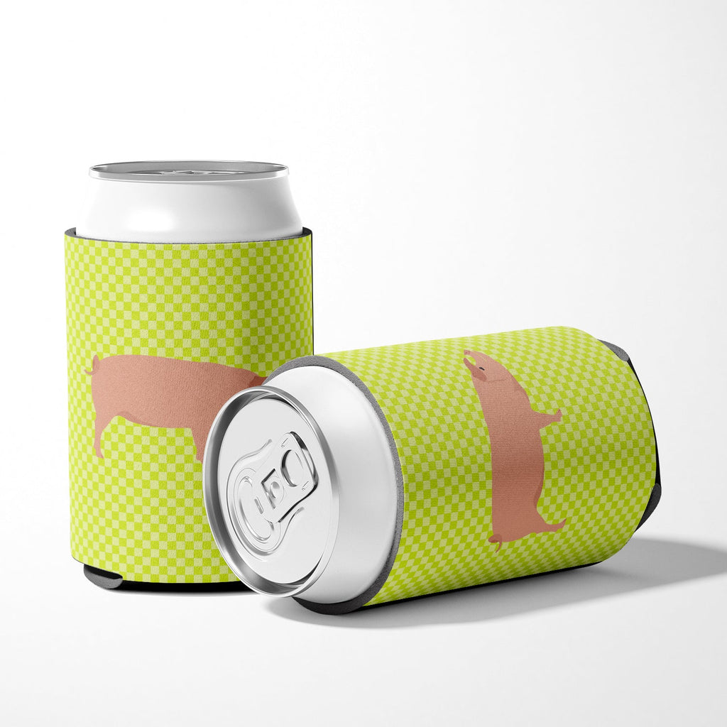 American Landrace Pig Green Can or Bottle Hugger Cooler Sleeve for Standard 12 oz Cans, Insulated Foam Beer & Soda Can Hugger Reusable