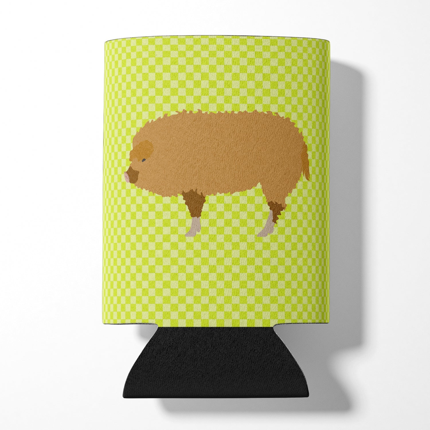 Hungarian Mangalica Pig Green Can or Bottle Hugger Cooler Sleeve for Standard 12 oz Cans, Insulated Foam Beer & Soda Can Hugger Reusable