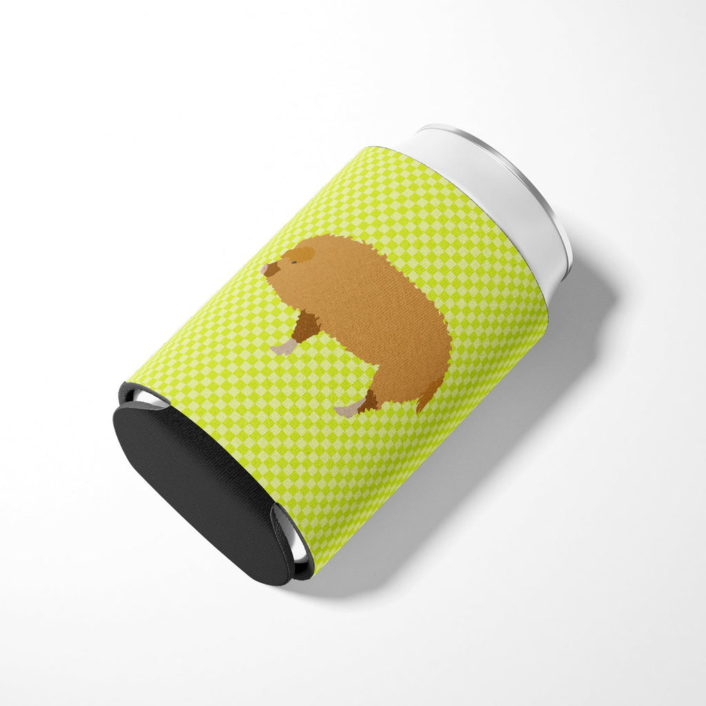 Hungarian Mangalica Pig Green Can or Bottle Hugger Cooler Sleeve for Standard 12 oz Cans, Insulated Foam Beer & Soda Can Hugger Reusable
