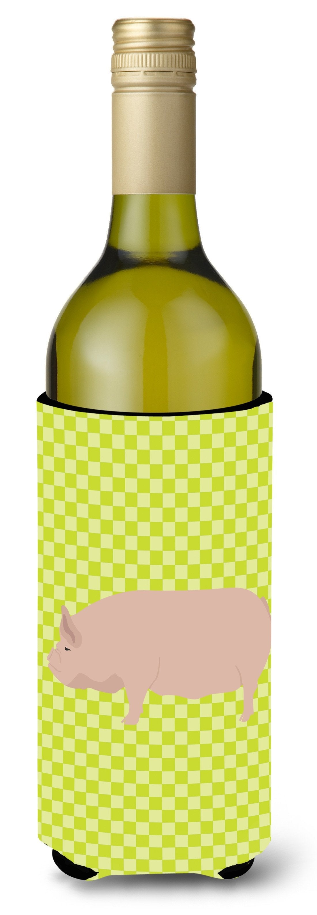 Welsh Pig Green Wine Bottle Hugger Gift Sleeve for Standard 750 ml Bottles, Insulated Reusable Also Fits Mini Shot & Pint Bottles