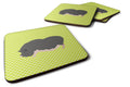 Vietnamese Pot-Bellied Pig Green Foam Coasters Set of 4 Cup Coasters for Indoor Outdoor, Tabletop Protection, Anti Slip, Mouse pad Material