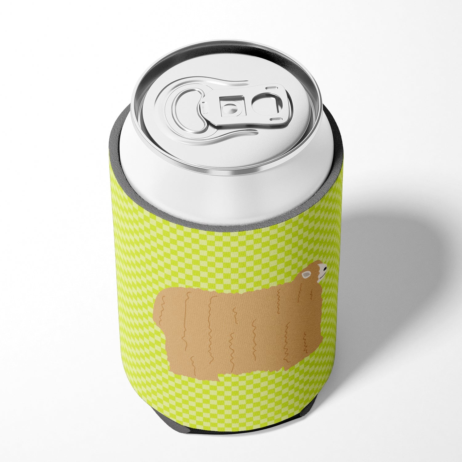 Lincoln Longwool Sheep Green Can or Bottle Hugger Cooler Sleeve for Standard 12 oz Cans, Insulated Foam Beer & Soda Can Hugger Reusable