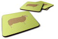 East Friesian Sheep Green Foam Coasters Set of 4 Cup Coasters for Indoor Outdoor, Tabletop Protection, Anti Slip, Mouse pad Material