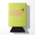 Horned Dorset Sheep Green Can or Bottle Hugger Cooler Sleeve for Standard 12 oz Cans, Insulated Foam Beer & Soda Can Hugger Reusable