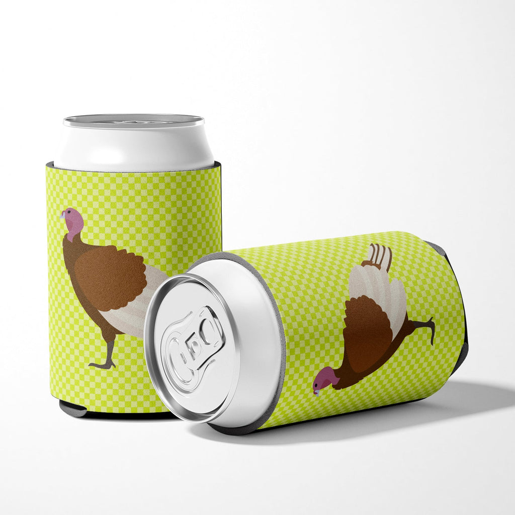 Bourbon Red Turkey Hen Green Can or Bottle Hugger Cooler Sleeve for Standard 12 oz Cans, Insulated Foam Beer & Soda Can Hugger Reusable