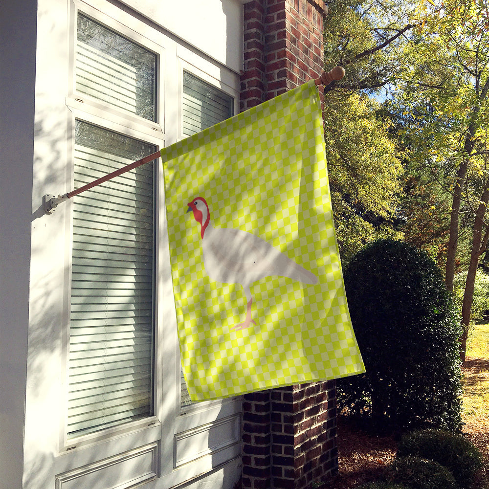 Beltsville Small White Turkey Hen Green House Flag 28x40 Porch Sleeve Pole Decorative Outside Yard Banner Artwork Wall Hanging, Polyester