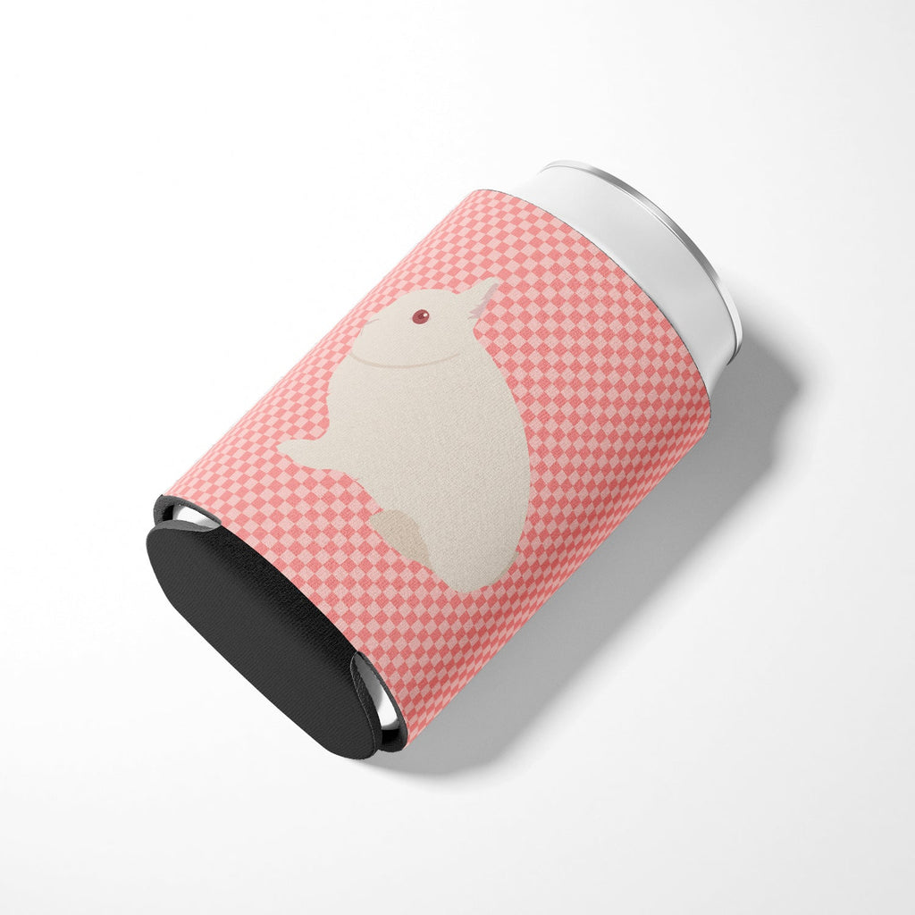 Hermelin Rabbit Pink Check Can or Bottle Hugger Cooler Sleeve for Standard 12 oz Cans, Insulated Foam Beer & Soda Can Hugger Reusable