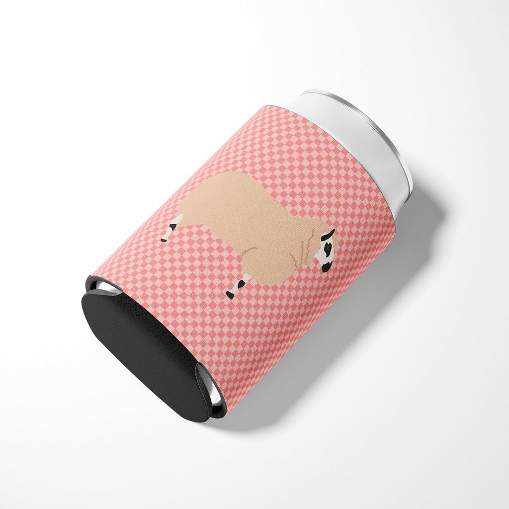 Kerry Hill Sheep Pink Check Can or Bottle Hugger Cooler Sleeve for Standard 12 oz Cans, Insulated Foam Beer & Soda Can Hugger Reusable