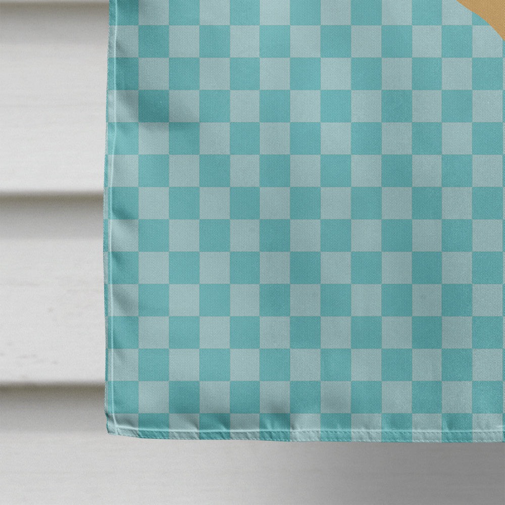 Frisian Friesian Chicken Blue Check House Flag 28x40 Porch Sleeve Pole Decorative Outside Yard Banner Artwork Wall Hanging, Polyester