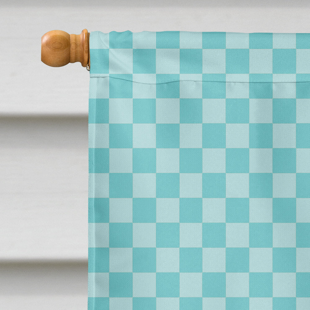 Herwick Sheep Blue Check House Flag 28x40 Porch Sleeve Pole Decorative Outside Yard Banner Artwork Wall Hanging, Polyester