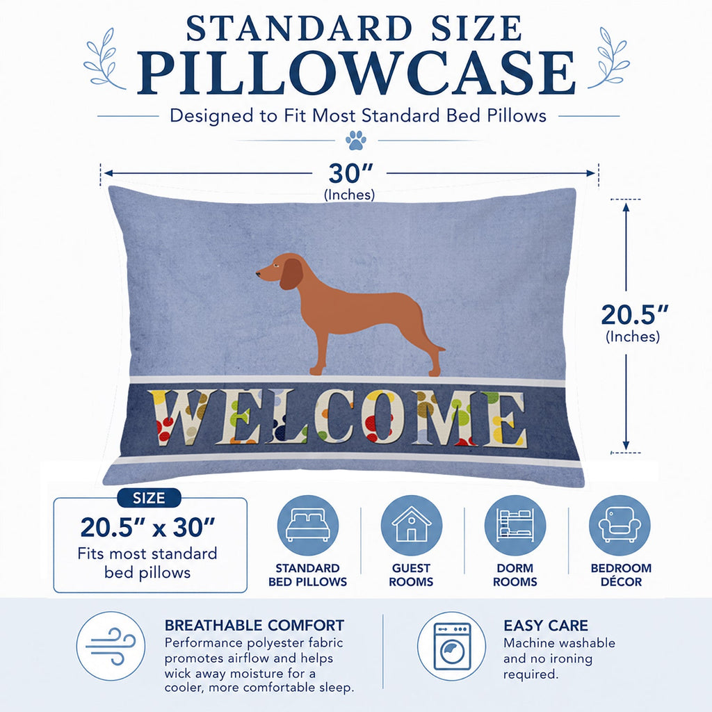 Bavarian Mountian Hound Welcome Standard Pillowcase Lightweight Super Soft Easy Care Decorative Artwork Pillowcase, Standard