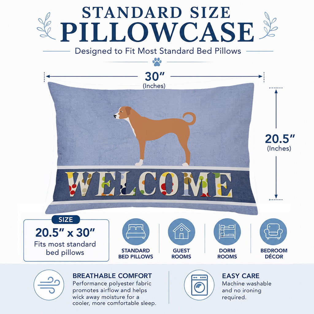 Australian Pinscher Welcome Standard Pillowcase Lightweight Super Soft Easy Care Decorative Artwork Pillowcase, Standard