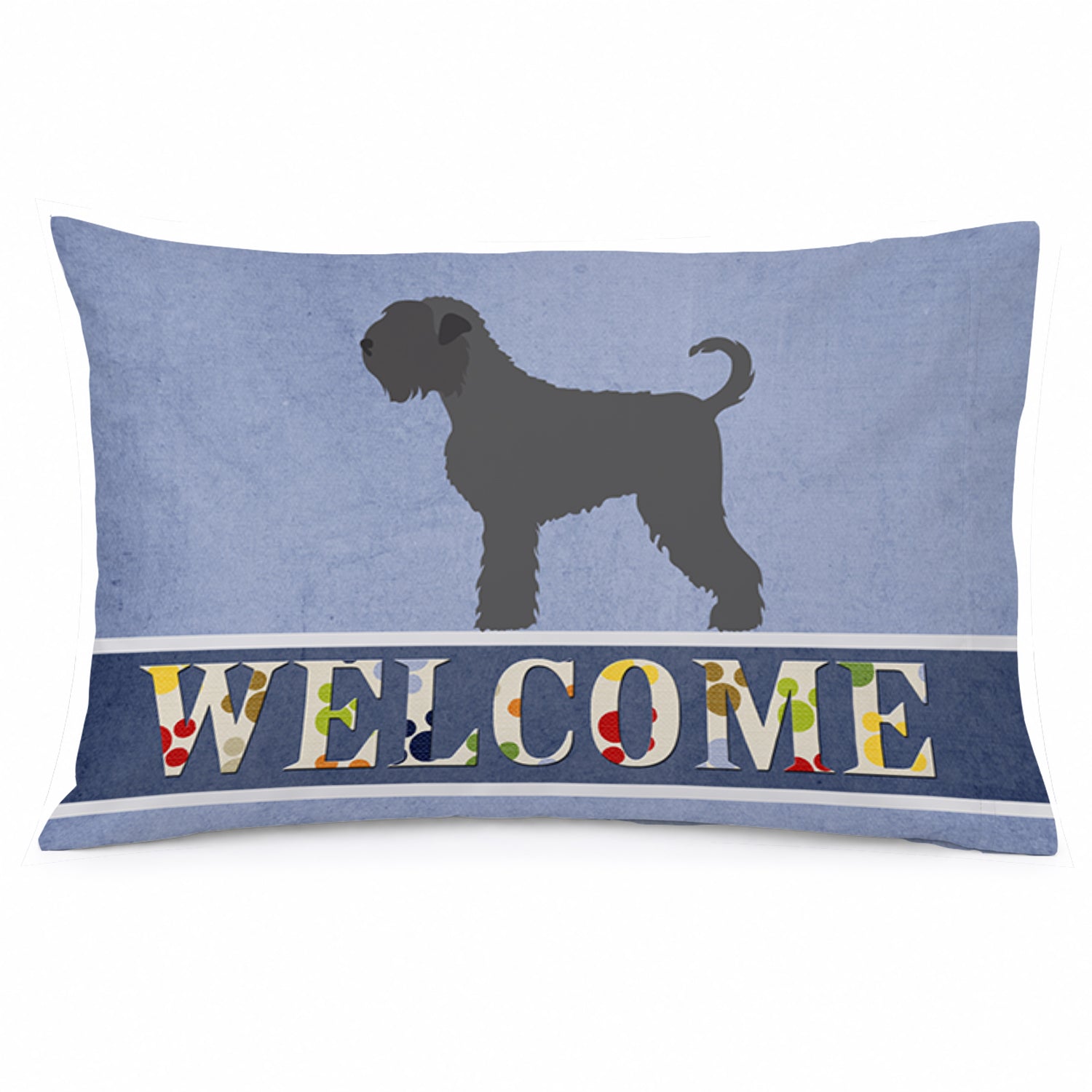 Black Russian Terrier Welcome Standard Pillowcase Lightweight Super Soft Easy Care Decorative Artwork Pillowcase, Standard