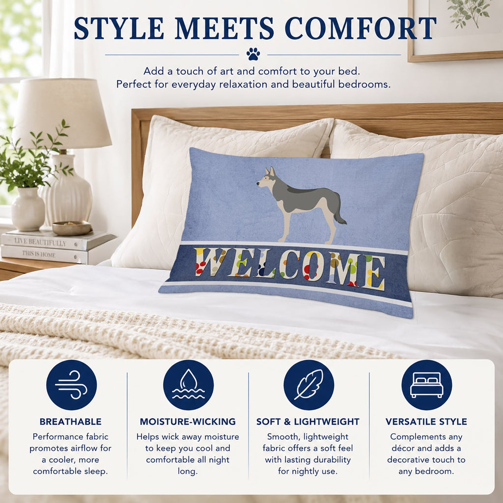 Saarloos Wolfdog Welcome Standard Pillowcase Lightweight Super Soft Easy Care Decorative Artwork Pillowcase, Standard
