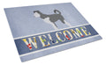 Pumi Welcome Cutting Board Tempered Glass Kitchen Cutting Surface, Heat Resistant Chopping, Non-Slip Feet, Food Prep & Serving