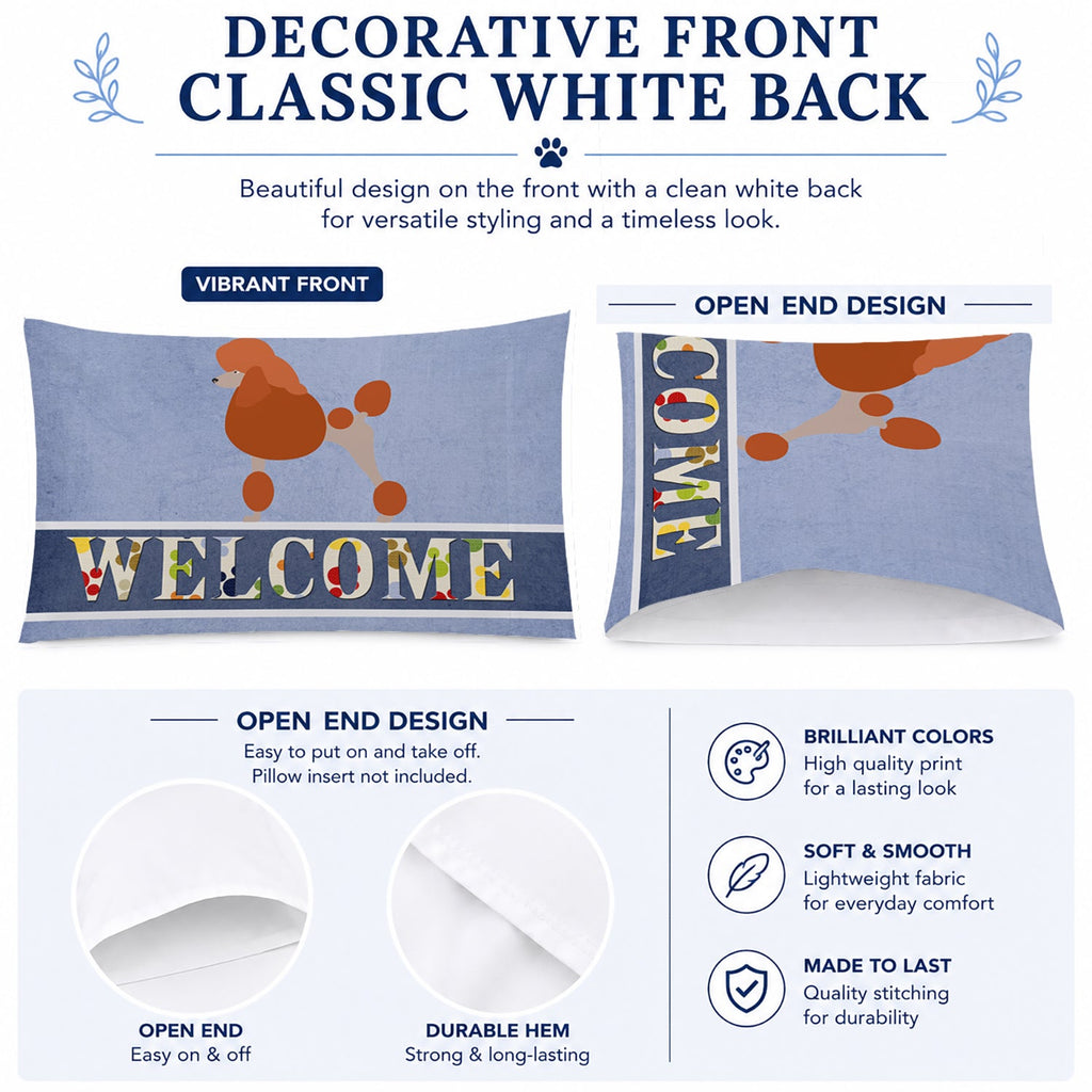Royal Poodle Welcome Standard Pillowcase Lightweight Super Soft Easy Care Decorative Artwork Pillowcase, Standard