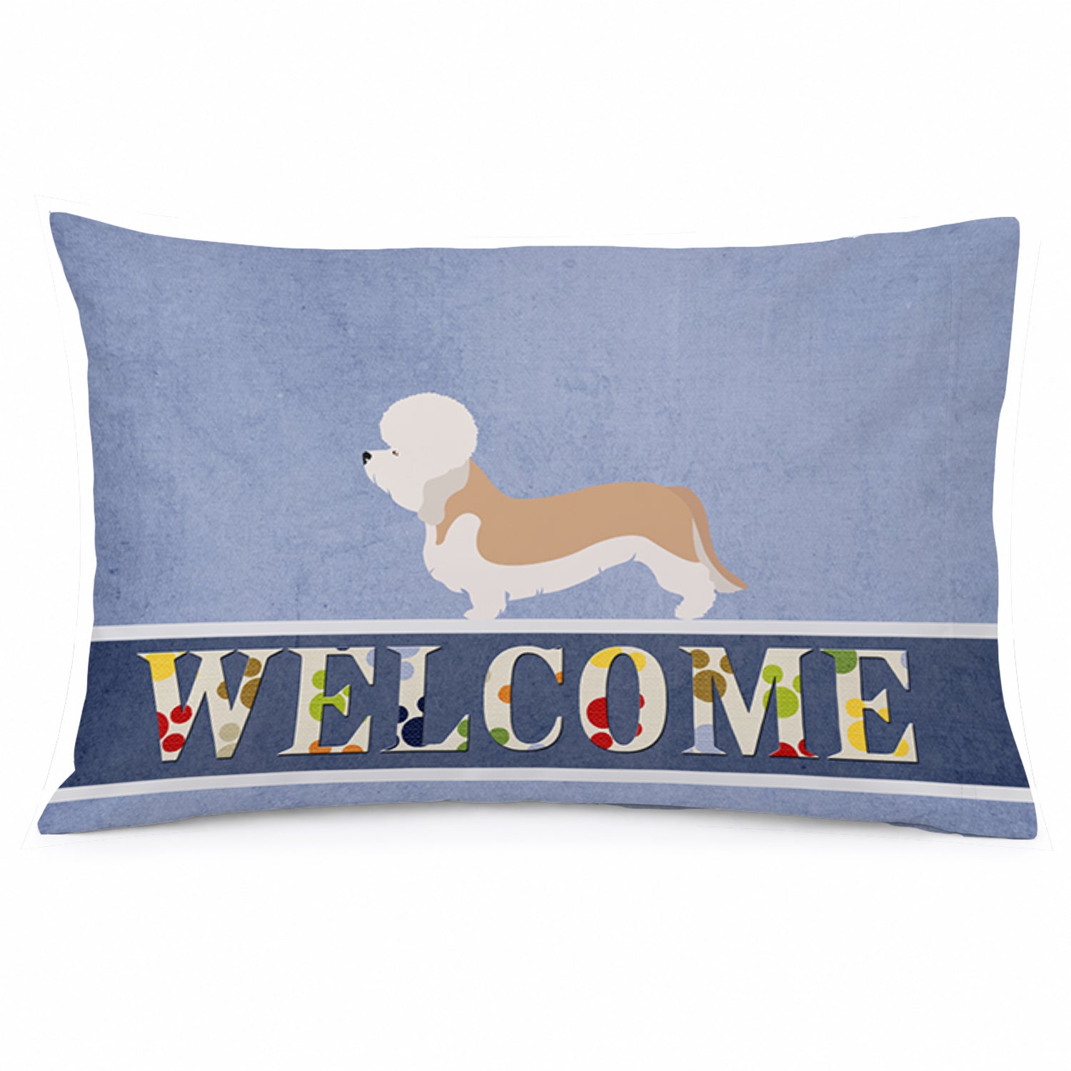 Dandie Dinmont Terrier Welcome Standard Pillowcase Lightweight Super Soft Easy Care Decorative Artwork Pillowcase, Standard