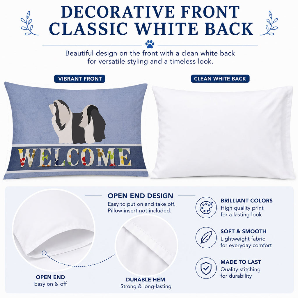 Havanese Welcome Standard Pillowcase Lightweight Super Soft Easy Care Decorative Artwork Pillowcase, Standard