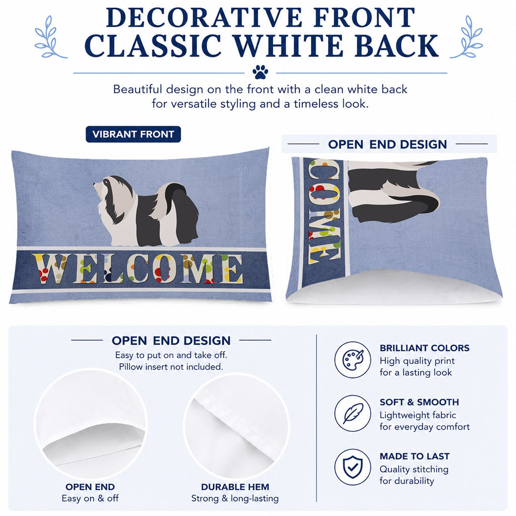 Havanese Welcome Standard Pillowcase Lightweight Super Soft Easy Care Decorative Artwork Pillowcase, Standard