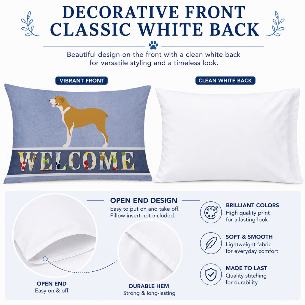 Belgium Mastiff Welcome Standard Pillowcase Lightweight Super Soft Easy Care Decorative Artwork Pillowcase, Standard