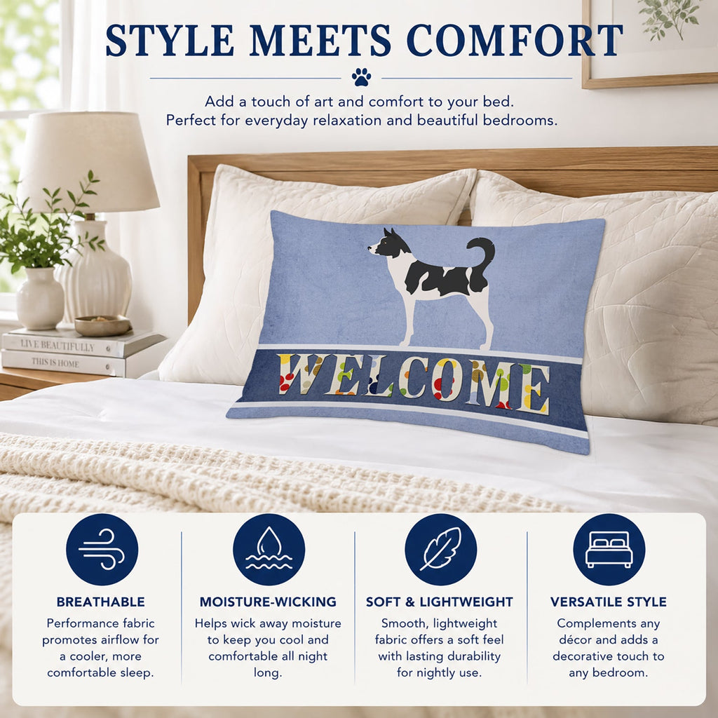 Canaan Dog Welcome Standard Pillowcase Lightweight Super Soft Easy Care Decorative Artwork Pillowcase, Standard