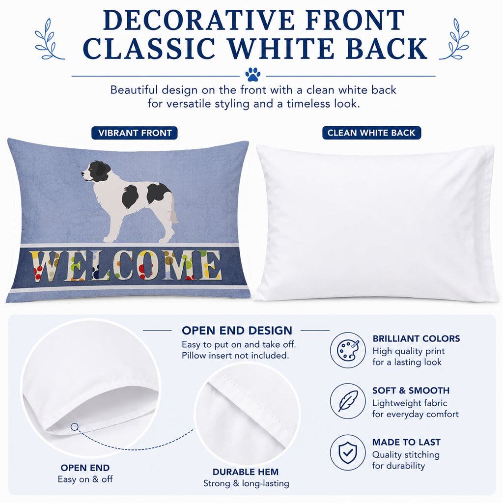 Landseer Welcome Standard Pillowcase Lightweight Super Soft Easy Care Decorative Artwork Pillowcase, Standard