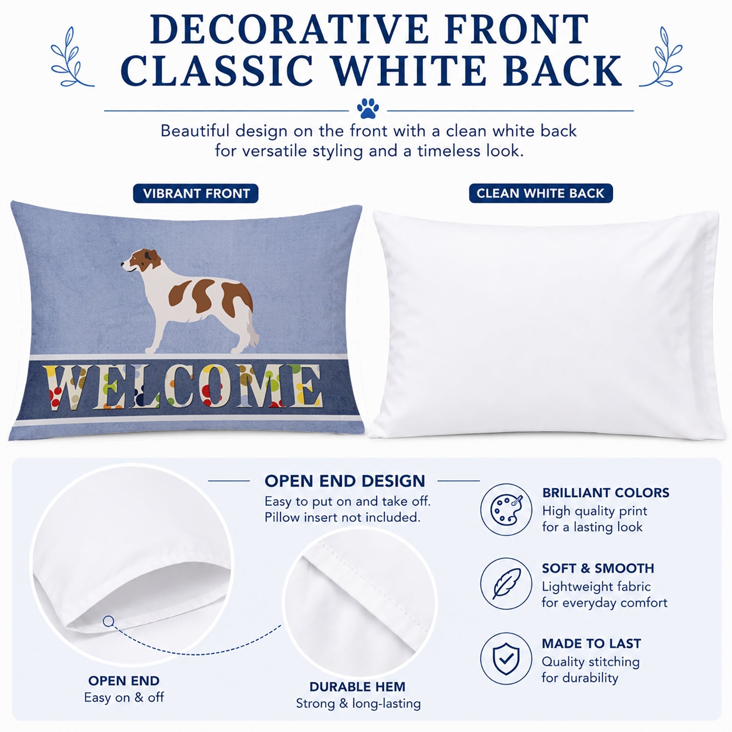 Aidi Atlas Mountain Dog Standard Pillowcase Lightweight Super Soft Easy Care Decorative Artwork Pillowcase, Standard