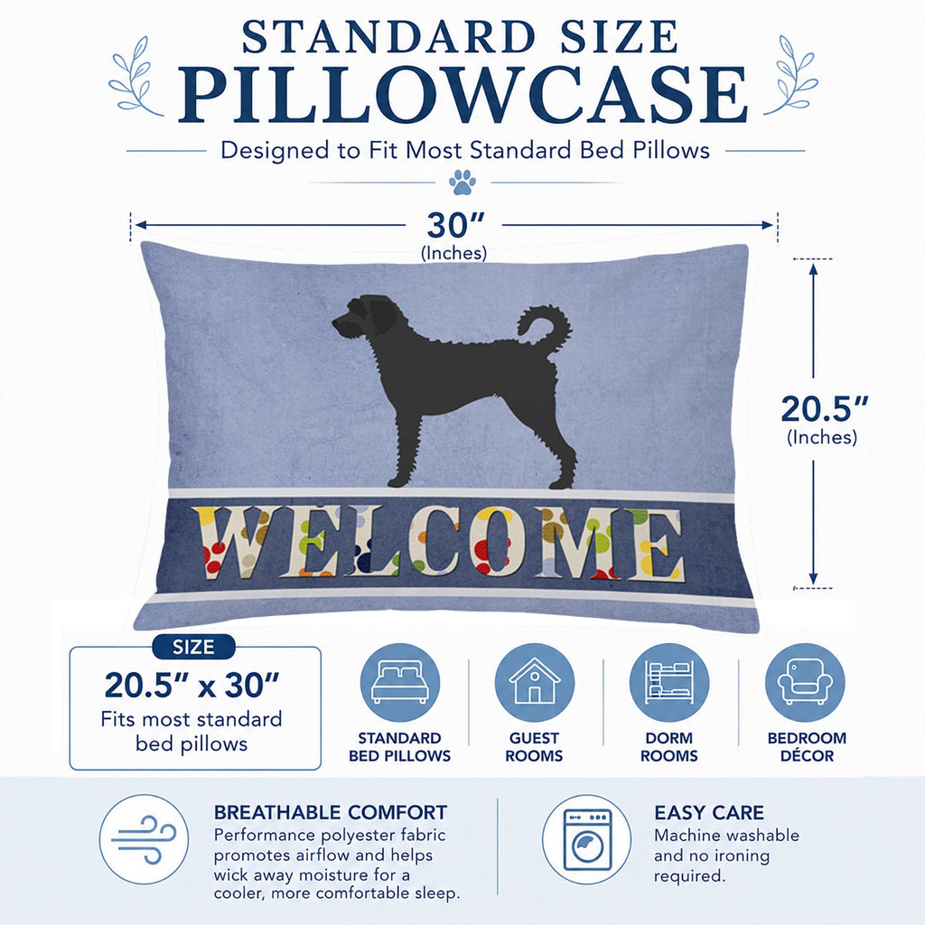 Labradoodle Welcome Standard Pillowcase Lightweight Super Soft Easy Care Decorative Artwork Pillowcase, Standard