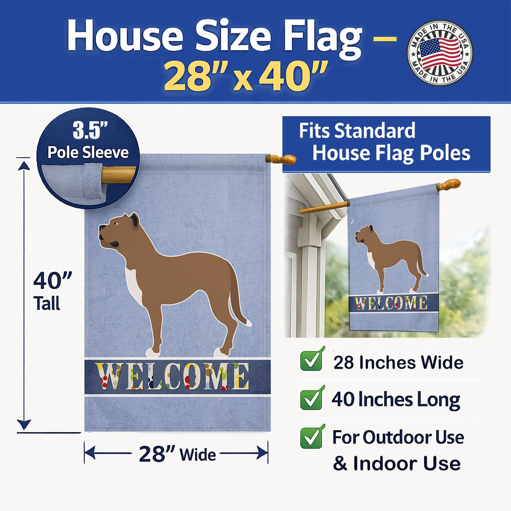 Perro de Presa Canario House Flag 28x40 Porch Sleeve Pole Decorative Outside Yard Banner Artwork Wall Hanging, Polyester