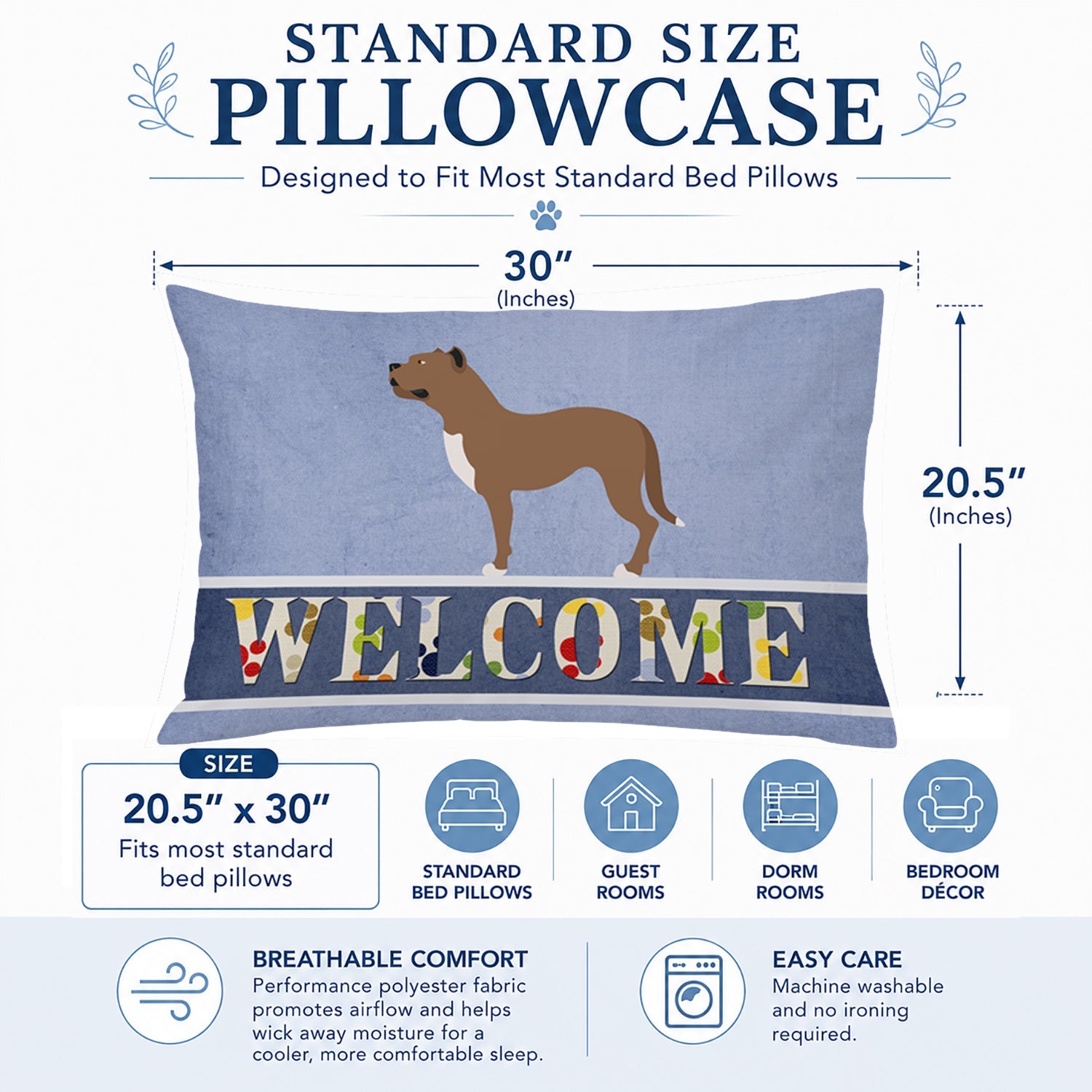 Perro de Presa Canario Standard Pillowcase Lightweight Super Soft Easy Care Decorative Artwork Pillowcase, Standard