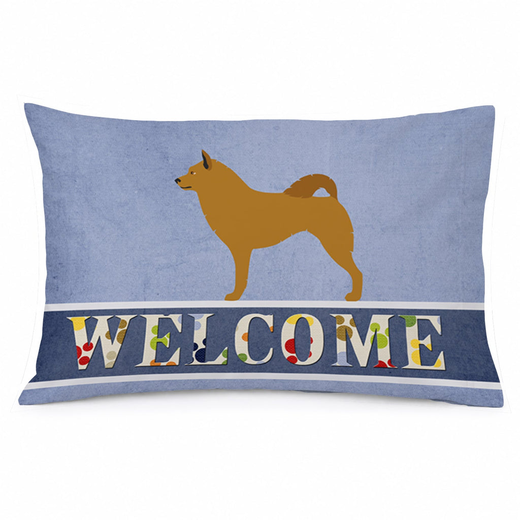Finnish Spitz Welcome Standard Pillowcase Lightweight Super Soft Easy Care Decorative Artwork Pillowcase, Standard