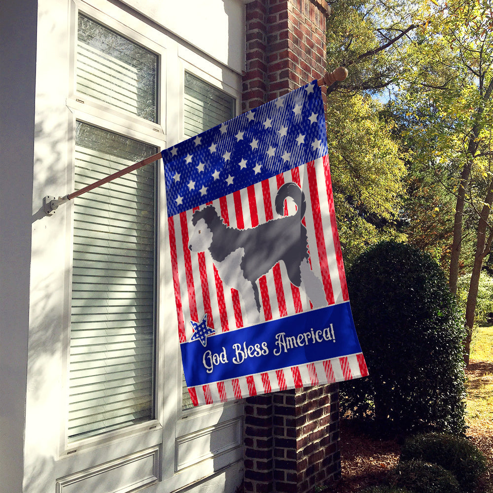 Pumi American House Flag 28x40 Porch Sleeve Pole Decorative Outside Yard Banner Artwork Wall Hanging, Polyester