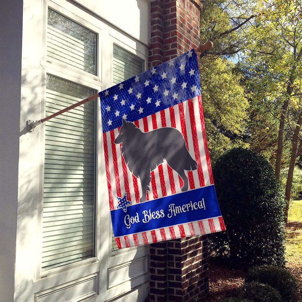 Groenendael Belgian Shepherd American House Flag 28x40 Porch Sleeve Pole Decorative Outside Yard Banner Artwork Wall Hanging, Polyester