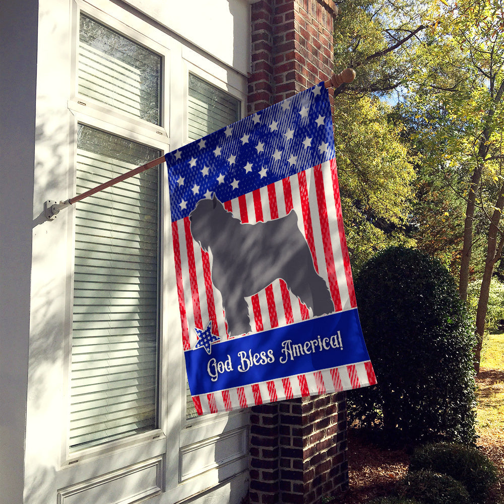 Bouvier des Flandres American House Flag 28x40 Porch Sleeve Pole Decorative Outside Yard Banner Artwork Wall Hanging, Polyester