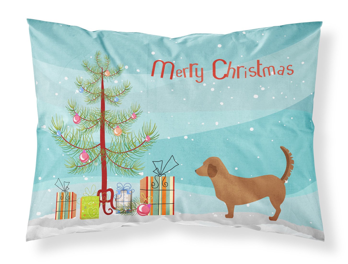Alpine Dachsbrake Christmas Standard Pillowcase Lightweight Super Soft Easy Care Decorative Artwork Pillowcase, Standard