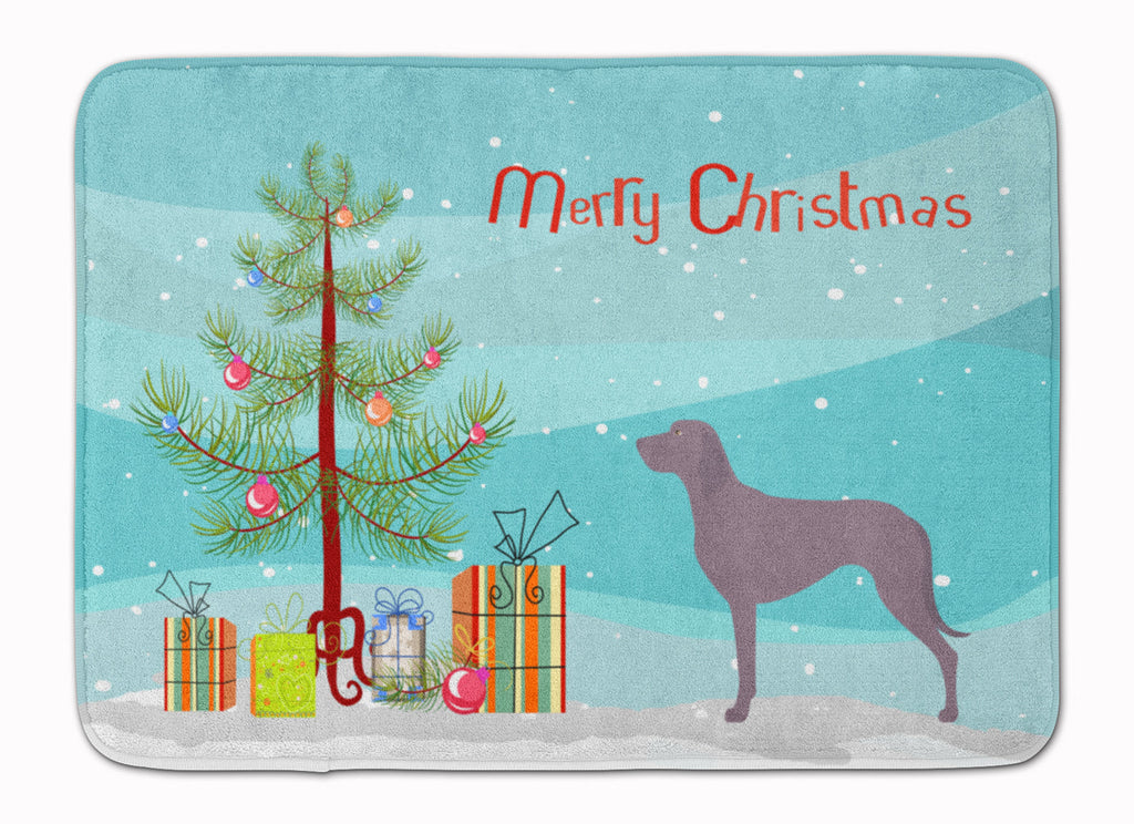 Weimaraner Christmas Memory Foam Kitchen Mat Machine Washable Anti-Fatigue Cushion Comfort Bath or Kitchen Rug